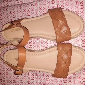 Braided wedge sandles